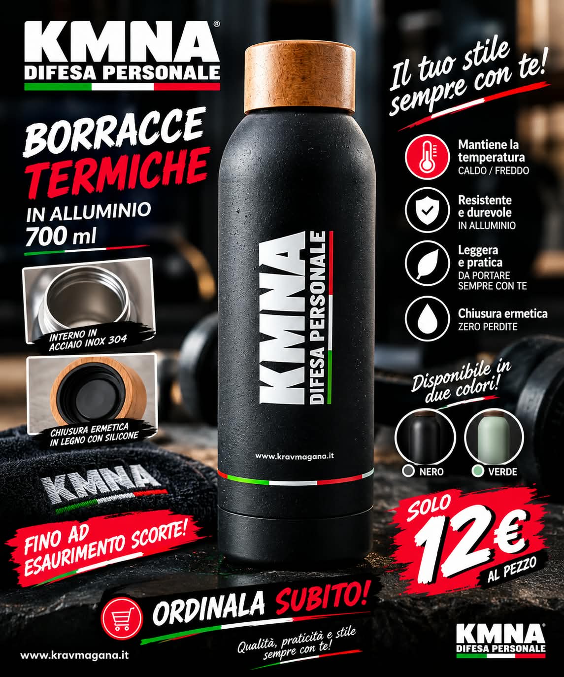 Borraccia Termica KMNA 700ML - immagine 2